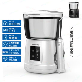 口腔洗浄器 ジェットウォッシャー 1000ml 6段階水圧 口洗浄 高圧口腔洗浄 デンタルウォッシャー 口内洗浄 口腔 歯石歯垢とり 据え置き式 IPX7防水 携帯型 歯間ジェット洗浄 ジェット水流 歯間 汚れ 歯周ポケット 水圧 水流ケア