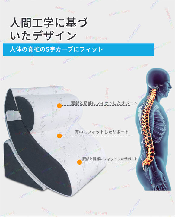 楽天市場】三角クッション 4点セット 高反発 傾斜枕 三角枕