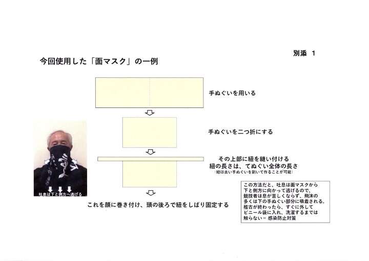 楽天市場】【全日本剣道連盟推奨】面マスク 飛沫感染防止アイテム剣道 