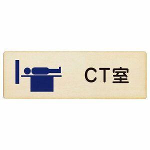 CT室 プレート 木製 長方形 12x4cm 18x6cm 27x9cm サインプレート ピクトサイン 表示 案内 場所 看板 施設 病院 医療 おしゃれ シンプル