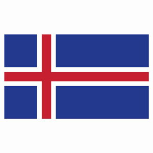 180x103mm ACXh Iceland  XebJ[ V[ National Flag   r