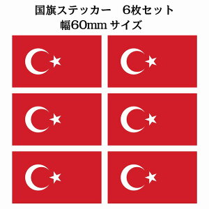 60x34mm 6Zbg gR Turkey  XebJ[ V[ National Flag   r