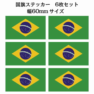 60x34mm 6Zbg uW Brazil  XebJ[ V[ National Flag   r