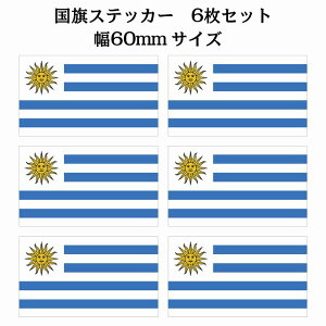 60x34mm 6Zbg EOAC Uruguay  XebJ[ V[ National Flag   r
