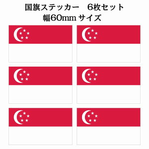 60x34mm 6Zbg VK|[ Singapore  XebJ[ V[ National Flag   r