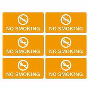 NO SMOKING IW ։ 48x24mm 6Zbg XebJ[ V[ ^J[  VFAJ[ sNgTC ӏ 肢 ` S΍