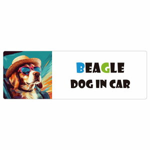 Beagle r[O  J[XebJ[ V[ DOG IN CAR C Xq TOX  15x5cm ` h O  ԃXebJ[XebJ[    킢 oCN TCXebJ