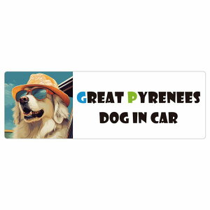 Great Pyrenees O[gsj[Y  J[XebJ[ V[ DOG IN CAR C Xq TOX  15x5cm ` h O  ԃXebJ[XebJ[    킢 oC