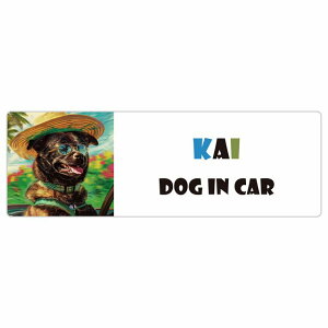 Kai b㌢  J[XebJ[ V[ DOG IN CAR C Xq TOX  20x6.7cm ` h O  ԃXebJ[ XebJ[    킢 oCN TCXebJ[