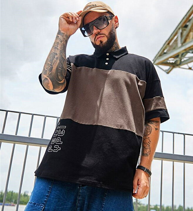 楽天市場 大きいサイズメンズ 半袖 おしゃれ加工 ファッションポロシャツ ビッグサイズメンズ インパクトがあるプリントが目を惹く レジャー お洒落 ビッグサイズの アヤコショップ