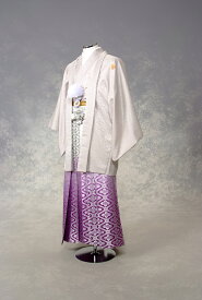【レンタル】紋付袴レンタル・きものレンタル・男物羽織袴・成人式・卒業式・往復送料無料・グレーに紫