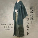 レンタル 紋服レンタル ブルーラメ グリーン縞 着物レンタル 紋付袴レンタル 足袋までついたフルセット 紋付き 男物羽織袴 結婚式 新郎衣裳 成人式衣裳 卒業式衣裳 送料無料 成人式レンタル 結婚式レンタル 色打掛白無垢セットでセット割 175cm~190cm対応 大きなサイズ