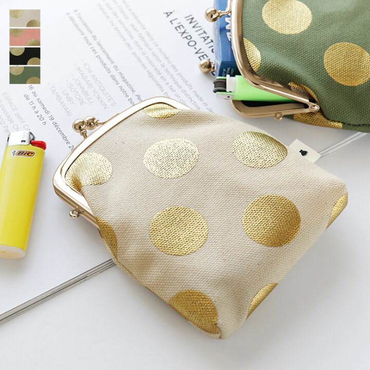 楽天市場 シリーズ累計1万個突破 人気のシガレットケース 在庫商品 がま口シガレットケース 帆布 Hakuドット M便 1 4 タバコ 煙草 レディース タバコケース シガレットケース コンパクト ポーチ かわいい 日本製 京都 ガマグチ がまぐち がま口の専門店