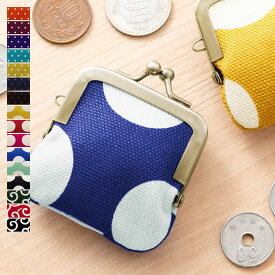 【シリーズ累計6000個突破！人気のがま口小銭入れ】【在庫商品】寸ぱちがま口財布【帆布・唐草/水玉】 [M便 1/10] 小銭 小銭入れ コイン 小さい かわいい レディース メンズ ユニセックス バッグイン 小物 ピアス 日本製 京都 ガマグチ がまぐち