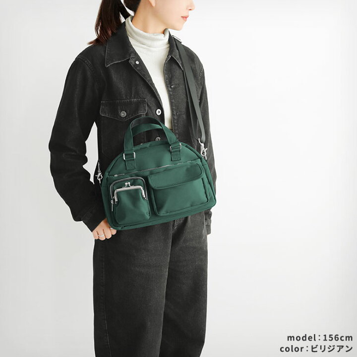 楽天市場】【在庫商品】がま口ラウンドバッグマルチポッケ【Sarei 