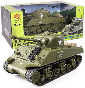 NEW HengLong 1/30 M4A3V[} ԊOBBː+TEhIiI[uhuhESL^sEBBdljHeng Long 2.4GHz 1/30 Scale Remote Control Tank with Sound Light3841-01