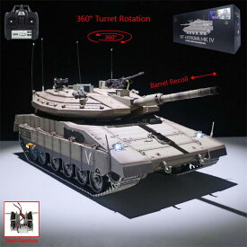 ラジコン戦車完成品ヘンロンHengLong 1/16 IDF メルカバ MK IV 3958 2.4GHz（金属ギアボックス・金属キャタピラ・金属ホイール・BBリコイル・サウンド・発煙仕様）3958-1 PRO
