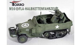 ラジコン戦車完成品トロTorro M16 ハーフトラック オリーブドラブ（サウンド仕様）