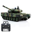 HengLong/MATO 1/16 レオパルド2A6 2.4GHz（金属ギアボックス・プラキャタピラ・FPVリアルタイム画像伝送・リコイル発…