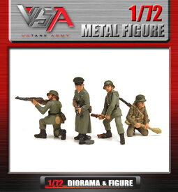 1/72 ドイツ軍フィギュアセット（VsArmy 1/72 Metal Figure: German Tank Crew）A03102819