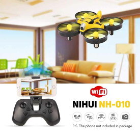 NIHUI/ニフイ　 NH-010 Wifi FPV 2.4G 4CH 6軸ジャイロ0.3MPカメラRCドローンアンチクラッシュ超小型ドローン！(3.7V 200mAhリポバッテリー2個付き）