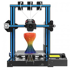 New Version GEEETECH A10T 3Dプリンター 一部組立済みDIYキット 3 in 1ミックスカラー 220×220×250mm大容量ビルドエリア 3.2インチフルカラータッチスクリーン 停電時復帰機能