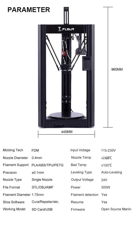 楽天市場 Flsun スーパーレーサー Sr 3dプリンターキット260mmx330mm印刷サイズ 高速印刷 3軸リンケージ 3 5インチタッチスクリーン ガラスホットベッド Ayard