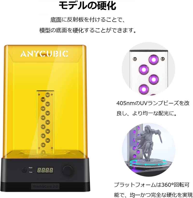 楽天市場】Anycubic 洗浄/UV硬化ボックス Wash & Cure Machine 2.0