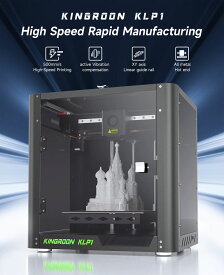 KINGROON KLP1 CoreXY 3D プリンター - Klipper ファームウェア/ノズル温度300℃/印刷速度500mm/s/210x210x210mm