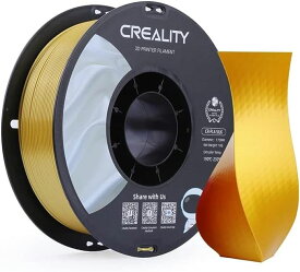 Creality 3D　CRシルク フィラメント PLA フィラメント 1.75mm 1KG　金属光沢(ゴールド, Silk)