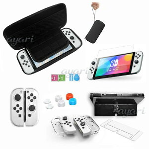 �y12in1�Z�b�g�z�K���X�t�B�����t�� Switch OLED �L�@EL���f�� Nintendo Switch OLED �P�[�X �ϏՌ� �N���A �j���e���h�[�X�C�b�`���C�g �ی�P�[�X �ی�V�[�g �X�C�b�`���C�g �P�[�X Switch OLED�p �t�� 