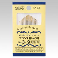 クロバー(Clover) フランス刺しゅう針 取合せ No.3~6 12本入り 57-039