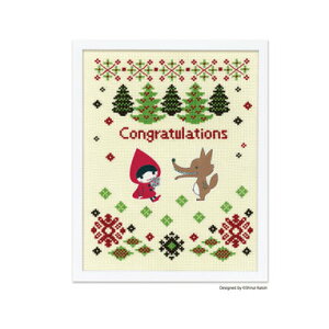 IpX@NXXeb`@イLbg@Shinzi Katoh Handicraft CROSS-STITCH KIT@Red Hood & the Wolf ibht[h Ah U Etj 7496