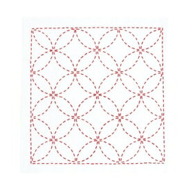 オリムパス みんなできちゃうシリーズ　刺し子花ふきんキット（白）　七宝つなぎ　266