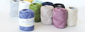 ハマナカ　春夏毛糸　Wash Cotton Crochet Lame(クロッシェ ラメ)　全12色