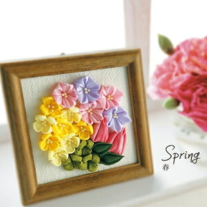 Olympus(オリムパス) 手芸キット つまみ細工のフラワーブーケ 木製フレーム付 TZ-14 春 Spring