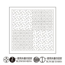 Olympus（オリムパス）刺し子　花ふきん　布パック 山路(Yamaji)（白）H-1122