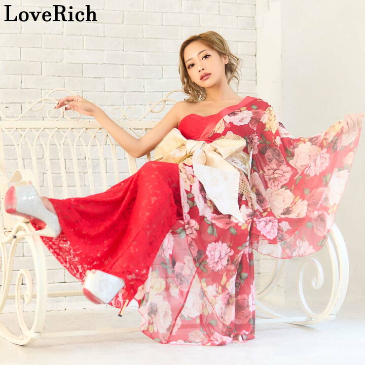 楽天市場】0956シフォン レース 豪華 ロング 花魁 着物 ドレス 
