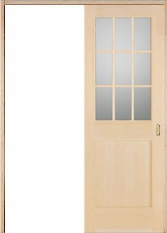 木製室内ドア セール品 引き戸枠セット-ヘムロック- ＳＬ－ＨＭ－９Ｌ２２ ガラスタイプ 現品