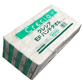 【業務用】クレシア EF ハンドタオル 2枚重ね 200枚×1パック ソフトタイプ ペーパータオル キッチンペーパー 手拭き 吸水 速乾 厚手 高品質 大容量 まとめ買い 衛生用品 使い捨て 紙タオル 洗面所 トイレ 介護施設 オフィス 飲食店 清潔 eco 日本製