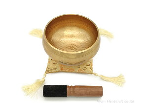 チベット密教法具シンギングボウル・ドニパトロ(bw110・口径約14cm 高さ約7.5cm)