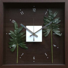 時計 デザイン クロック リーフ フィロデンドロン クッカバラ/掛け時計 置き時計 ウォールクロック インテリア 壁掛け 時刻 ギフト プレゼント 新築祝い おしゃれ 飾る かわいい アート Mサイズ 巣ごもり