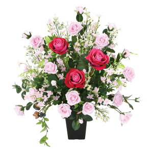 【抽選ポイント100%バック】アートフラワー ファーストローズ 〔テーブルタイプ〕 光触媒 造花 人工 インテリア フラワー アレンジメント おしゃれ ギフト プレゼント 御祝 部屋に飾る 花 4