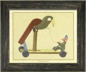【抽選ポイント100%バック】絵画 イタリアン・ヴィタージュ・ポスター Pappagallo con Pinocchio con Movim 2 オウムとピノキオ と ムービム プレゼント 飾る アート おしゃれ 壁掛け 絵