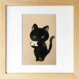 絵画 菜生(nao) 200シリーズ 猫 お手紙書いた プレゼント 飾る アート おしゃれ 壁掛け 絵