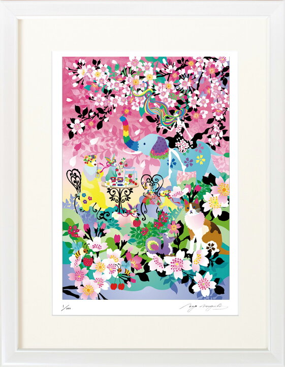 楽天市場】絵画 ほらぐちかよ 出会いの春（C6732） インテリア 壁 