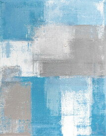 【絵画】アートパネル Grey and Blue Abstract Art Painting/アート 壁掛け 飾る キャンバス リビング 玄関 インテリア プレゼント ギフト 抽象画 デザイン 4Lサイズ 巣ごもり