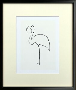 アートフレーム Pablo Picasso/パブロ・ピカソ Le flamand rose(Silkscreen) /額入り 額装込 絵画 アート リビング 玄関 トイレ インテリア かわいい 壁飾り 癒やし プレゼント ギフト アートパネル ポス