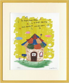 版画 はりたつお ラブレター/インテリア 額入り 額装込 風景画 油絵 ポスター アート アートパネル リビング 玄関 プレゼント モダン アートフレーム 飾る Lサイズ おしゃれ 壁掛け 絵