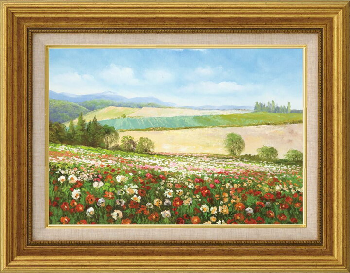 楽天市場 手描き油絵 ｴﾏ 春の花畑 F6 画家本人手描き絵画 額入り 額装込 絵画 絵 風景画 壁掛け アート リビング 玄関 応接室 和室 インテリア 壁飾り 癒やし プレゼント ギフト アートパネル アートフレーム おしゃれ 飾る Llサイズ 巣ごもり 絵画 壁飾り 風景専門店